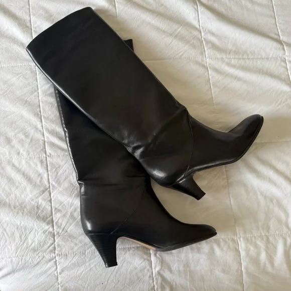 Papagallo Elegant Black Knee-High Women's Boots Size 6.5 - Picture 6 of 6